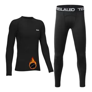 Boys' Girls' Thermal Set Fleece Lined Underwear Set Kids Compression Shirts Athletic Sports Tops Leggings Baselayer 85% Polyester 15% Spandex Heat Retention Fabric