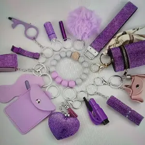 Christmas Special Safety Kit with Keychain, Keyring, Clip, and Pendant in different Colors