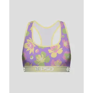 PSD Women's Pastel Blossom Racerback Sports Bra - Comfortable, Breathable, Ultra-light Fabric