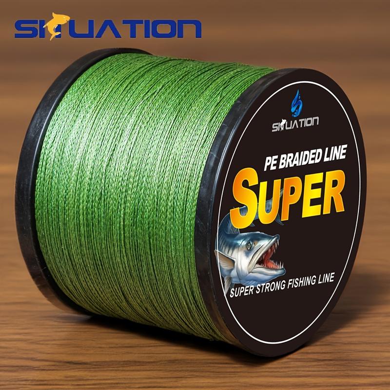 SIIUATION 300M/328YDS, 500M/546YDS, super strong fishing line, 4-strand multi wire PE wear-resistant braided wire, 12 25 40 60 80 100 LB smooth long casting