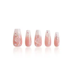 RORINAILS Handmade Gel Reusable Press-on NAILS Long-lasting Waterproof RNL111 Nail Art Nail Care
