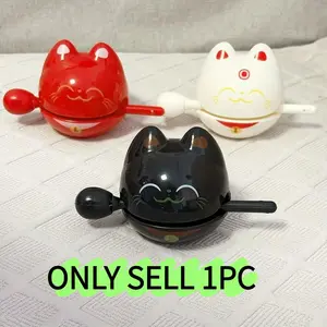 Chinese Style Lucky Cat Percussion Instrument, Lightweight Plastic Material, Durable Meditation Music Tool, Home Decor Ornament, Creative Gift