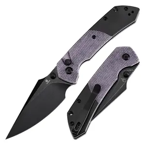 Tenable Fenrir Button Lock Knife User-Friendly | Micarta/G10 Handle | 3.45" 14C28N | Sparrow Knife Design | T1034F Series