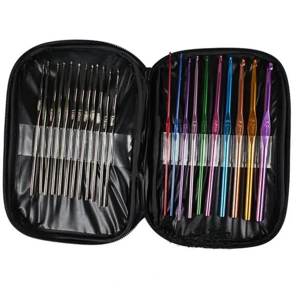 Yokoma 22 pcs Set Hooks Needles Knit Weave. Complete knitting tool set, durable and practical for hand weaving & craft projects.