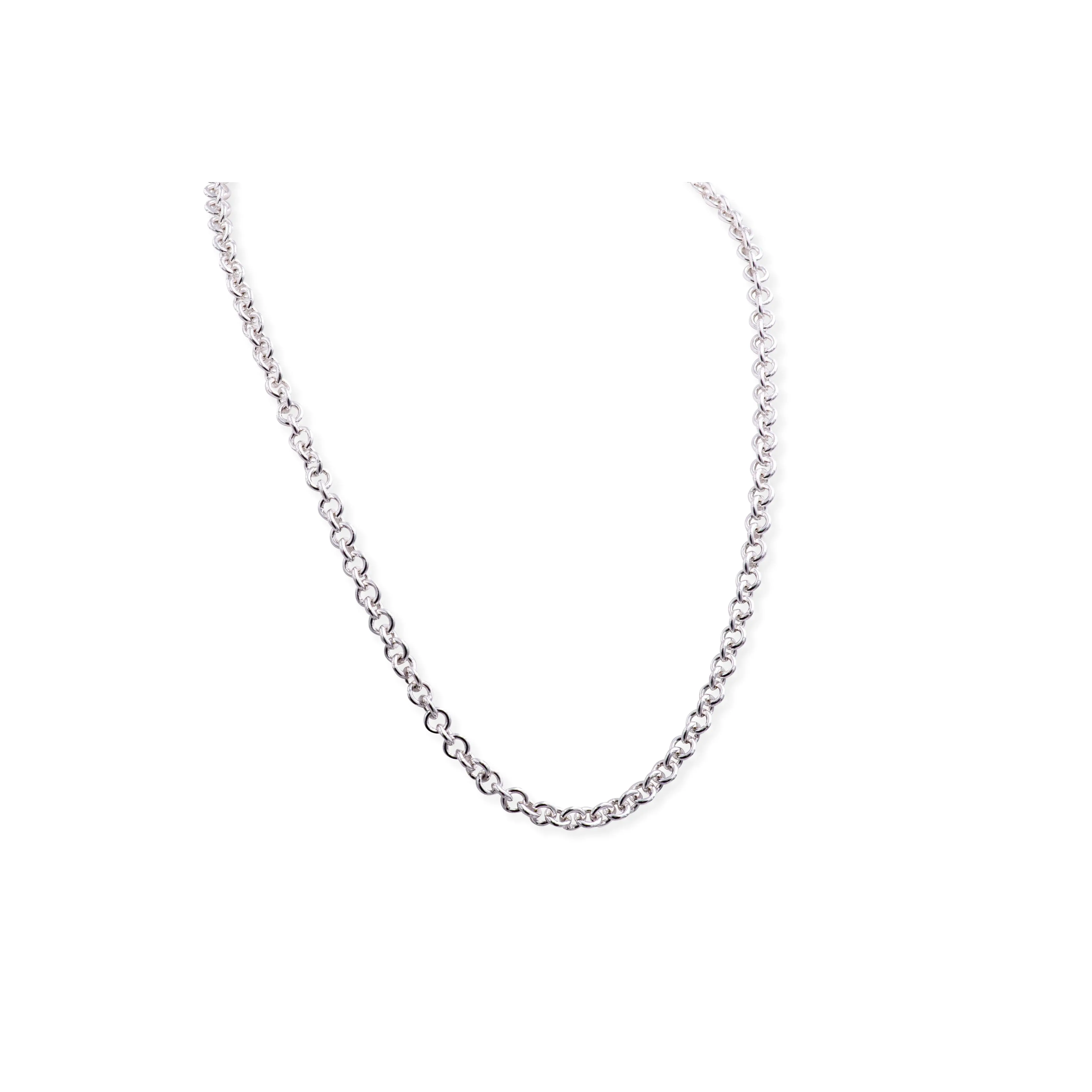 Pandora Thick Chunky Cable Chain Silver Necklace, Hand-Finished, Adjustable 38 cm to 45 cm, Chain Silver Necklaces & Pendants, Model 399564c00-54, Chunky Chain, Show Off Charms