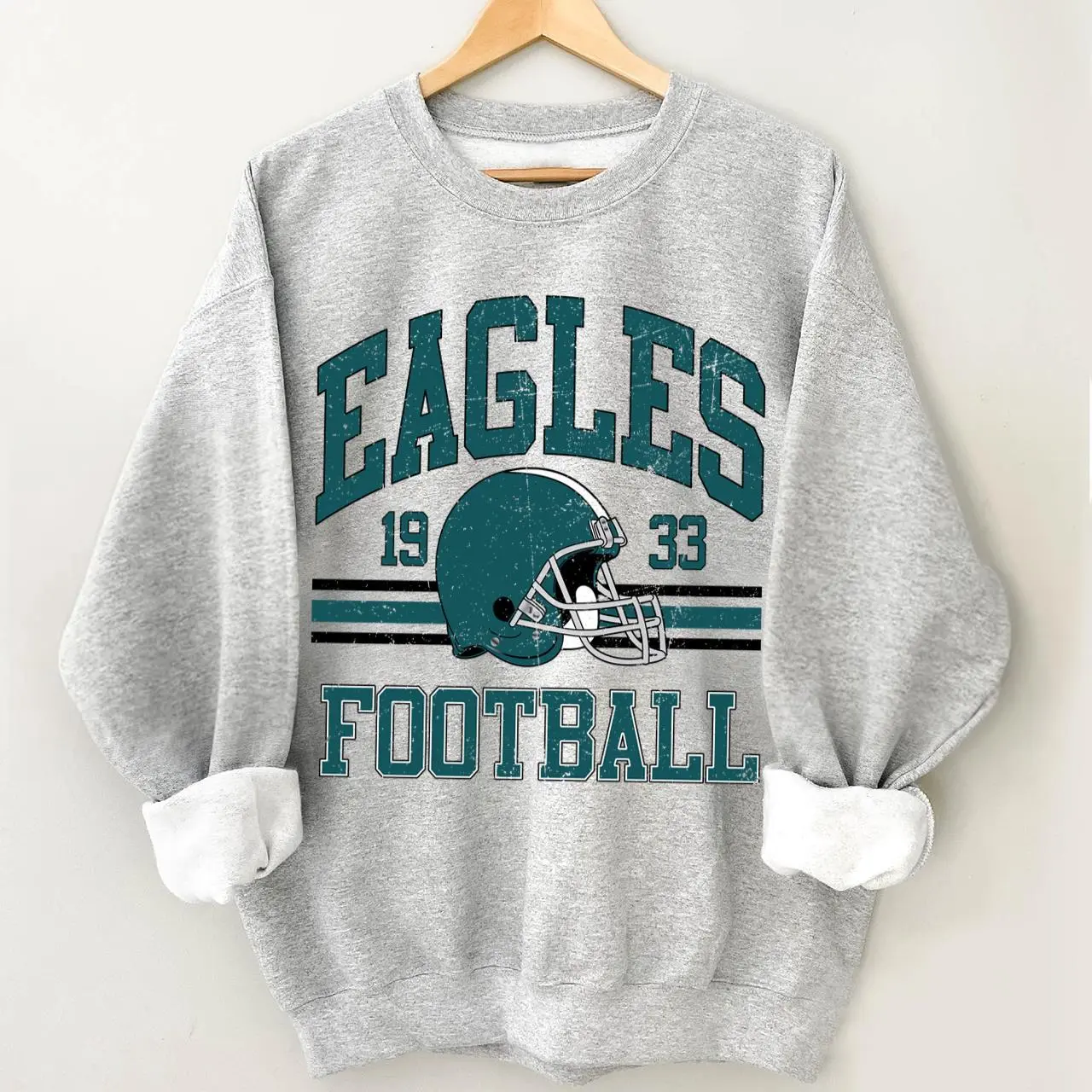 Vintage Eagles Football Sweatshirt, Retro Style 90s Unisex Crewneck Sweater, Unisex Gifts For Football Fan
