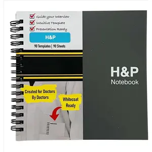 H&P Square Notebook - History & Physical Template Notebook for  Students, Residents, NP, PA