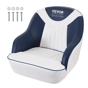 VEVOR Captain Bucket Seat, TikTokShopBlackFriday, Pontoon Boat Seat with Thickened Sponge Padding, Boat Captain Chair for Fishing Boat, Sightseeing Boat, Speedboat, Canoe, 1-Piece