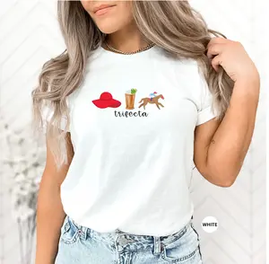 Gildan Unisex T-shirts, Derby T-shirt Women's, Trifecta Kentucky Horse Racing Gift, Fun Derby Celebration for Moms, Mint Juleps,and Horses, Kentucky Derby Shirts