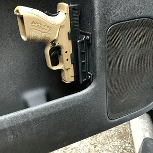 1-Piece Quick-Draw Magnetic Gun Mount – Concealed Holder for Pistols, Rifles, and Firearms – Black, Ambidextrous Design – Secure Magnetic Storage for Cars, Trucks, Walls, Desks, and Indoor Use – Wall-Mounted Gun Safe |   Durable Polymer Construction, Gun