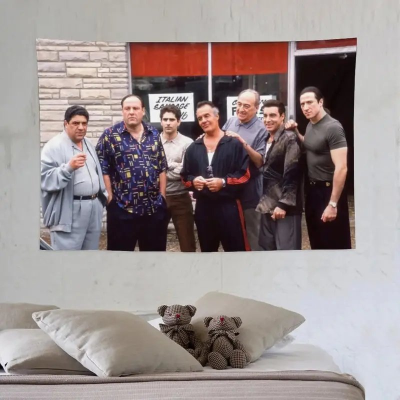 The Sopranos Movie Tapestry - Gangster TV Series Artistic Print Wall Hanging, Modern Home Decoration for Dormitories & Bedrooms, Photo