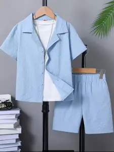 Boys Summer Set New Arrival Middle School Boys Casual Woven Suit, Stylish Youthwear for Everyday Wear, Perfect Gift Idea, Clothes Kids