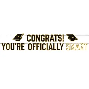 "Congrats! You're Officially Smart" Graduation Banner