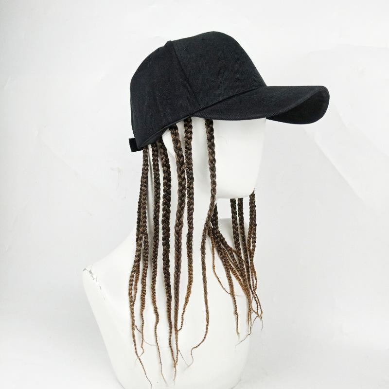Outdoor sunshade and sun protection dreadlock wig hat all-in-one summer hip-hop braid wig men's headwear ready-to-wear ponytail