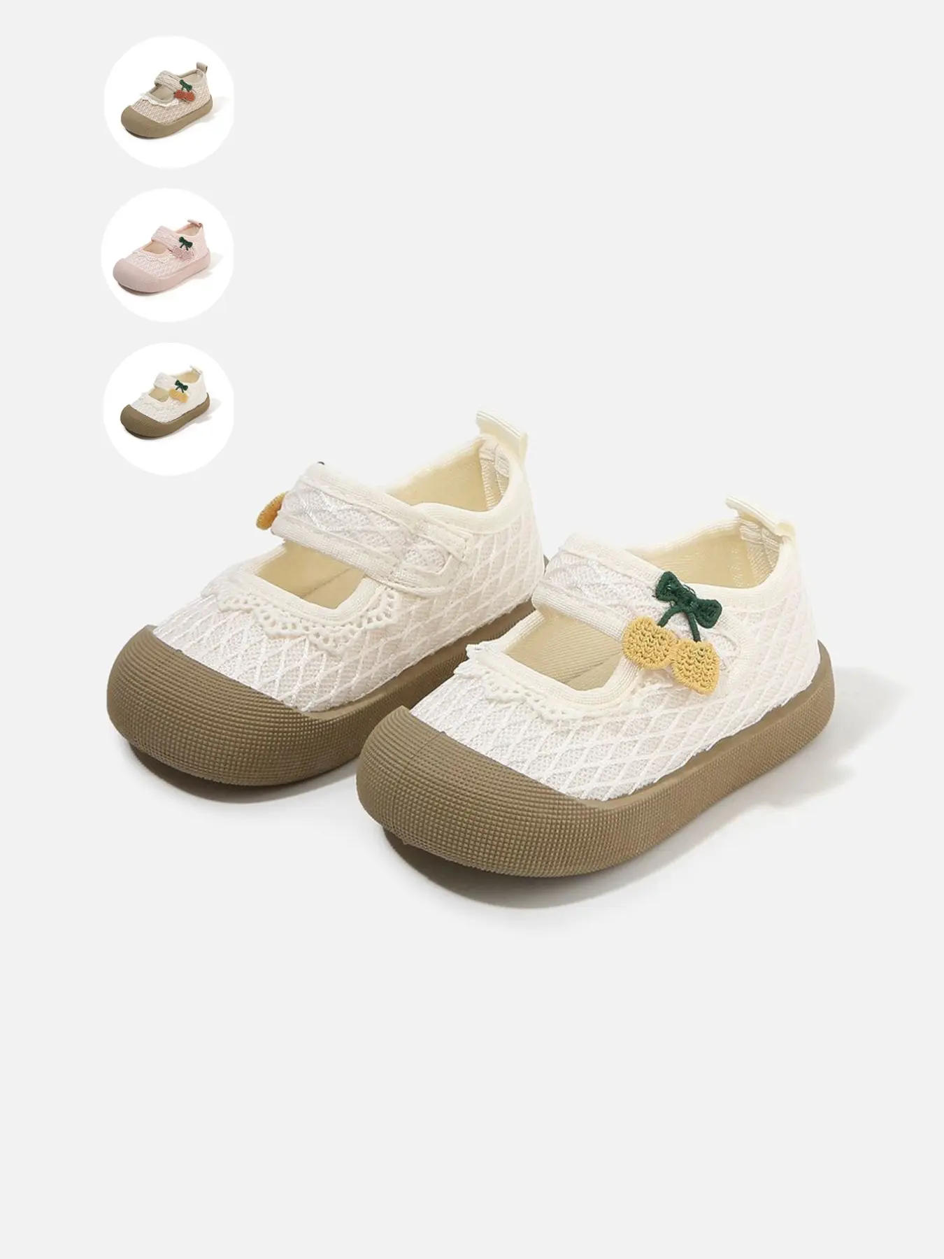 Cartoon Colorblock Velcro Baby Walking Shoes, Kids Shoes, Shoes Girls, Adjustable Magic Tape, Anti-Slip Soft Sole, Breathable Inner Lining, Spring & Fall, Soft Soled Shoes