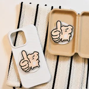 Cute Thumbs Up Cat MagSafe Phone Grip, Funny Kawaii Kitty Acrylic Pop Socket, Magnetic Phone Stand for iPhone Gift
