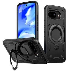 JTL Luxury 360 ° Rotating Metal Ring Case for Google Pixel 10 Pro XL 5G Pixel9 Pixel 9 Pro 9A Pixel10 Shockproof Cover