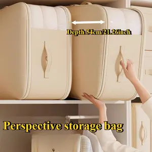 Large Capacity Portable Compression Storage Bags for Clothes, Comforters, Pillows, and Cushions, Ideal Space Saver for Bedroom and Living Room, 4 Styles Available