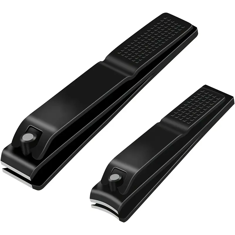 2-piece ultra-sharp and durable nail clipper set, classic stainless steel nail and toenail clippers, comes with a visible tin storage box, straight blade edges, foldable design, cutting opening size exceeds 10 millimeters, durable and suitable for daily u
