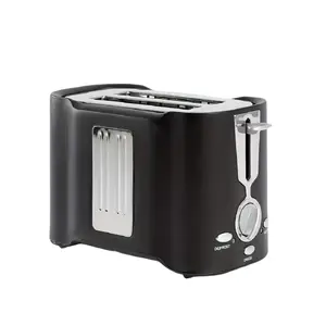 2-Slice Stainless Steel Toaster with Extra-Wide Slots, Drop-Down Crumb Tray, and Adjustable Browning Control for Fast Even Toasting