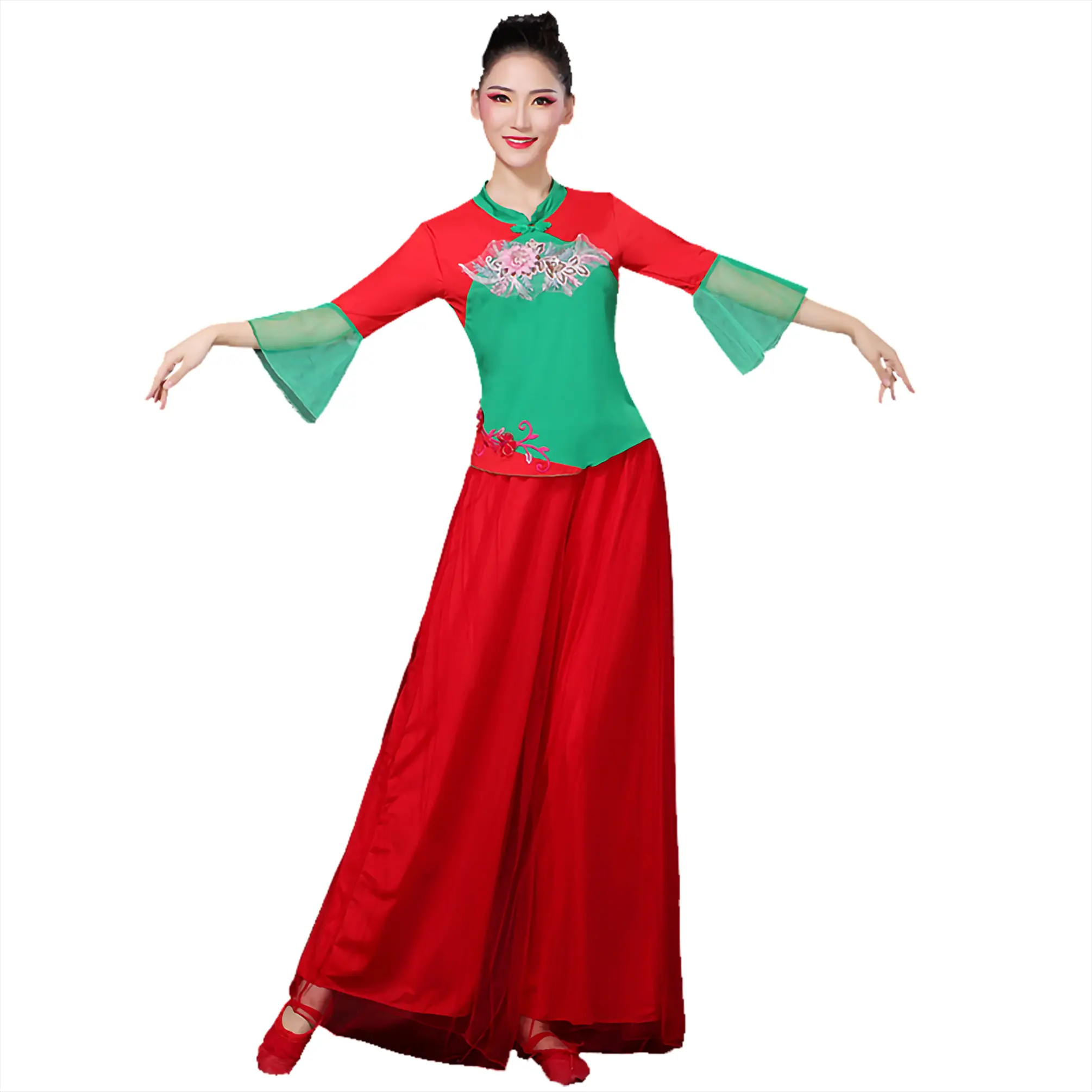 Chinese Traditional Folk dance - Dongbei Yangge Practice/Peformance Costume Dress - 2 Pices (Top & Bottom) 2023 New  21949-NF