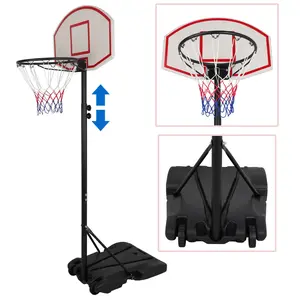 SUPERDEAL 28“ Basketball Hoop System Height-Adjustable Portable with Backboard for Kid's, Outdoor