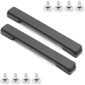 2Pcs 7.95" x 0.98"(L*W) Black Plastic Pull Handle Grip Replacement for Luggage Suitcase Box