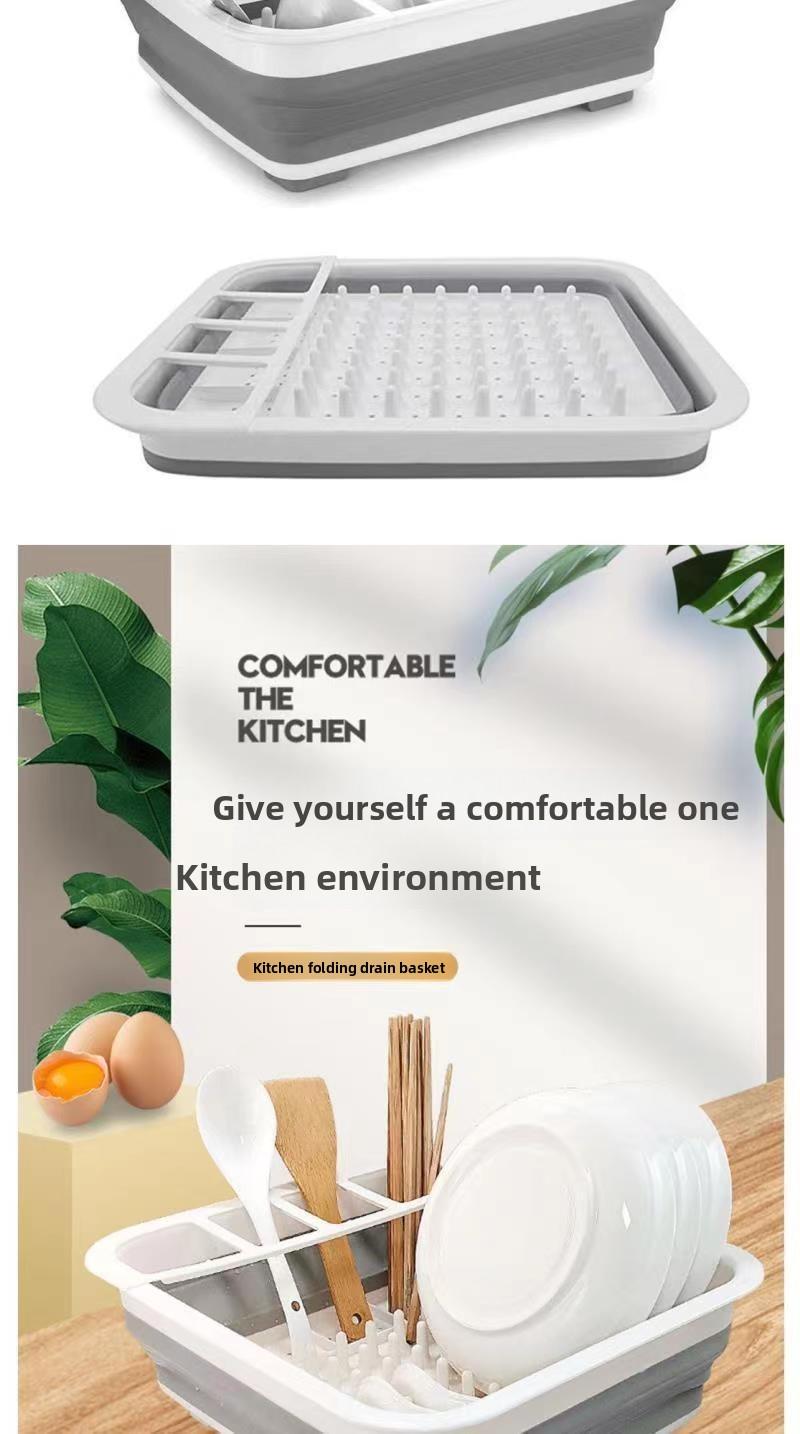 Foldable Dish Drying Rack, Portable Drying Basket, Utensil Storage Rack for Kitchen, RVs, and Camping Foldable Dish Drying Rack, Portable Drying Basket, Utensil Storage Rack for Kitchen, RVs, and Camping