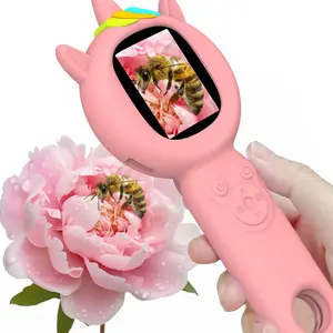 Kids Microscope Toy for Ages 3-8, Mini Pocket Handheld Digital Microscope with 2.0in Screen, Photo Video, Science Kit Gift for Boys Girls