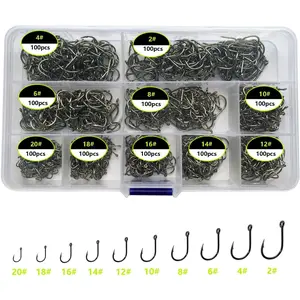 1000pcs 600pcs 300pcs Small Fish Hooks for Freshwater, 10 Specifications of Trout Fishing Hook Set