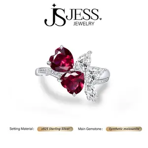 ��#206��3.3ct Real Synthetic Moissantie Ring S925 Sterling Silver