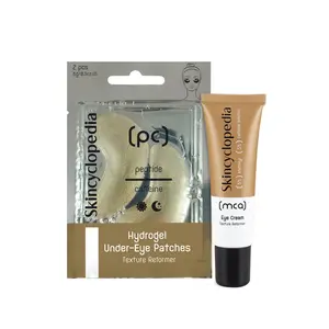 Skincyclopedia Caffeine & Matrixyl 3000 Pro Eye Cream, Hydrogel Eye Patches for Dark Circles, Anti-Aging Under Eye Solution for Anti-Aging Under Eye Solution for Wrinkles, Dark Spots & Texture Repair, Eye Treatment: Caffeine + Matrixyl 3000 + Peptide