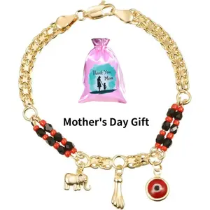 Mother's Day Gift Plated Evil Eye Elephant Bracelet - The Ultimate Protection Jewelry for Trendy Women(gift)