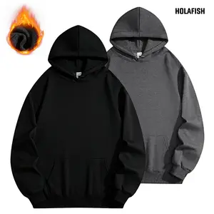 Holafish Women's Thick Polyester Oversized Fleece Hoodie Pullover - Basic, Vintage Loose Fit, Long Sleeve, Pocketed, Warm Winter Outfits for Women