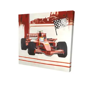 Begin Home Decor 2080-2424-TR63 24 x 24 in. Formula 1 Car Canvas - Man Cave Decor - Sports & Games Art
