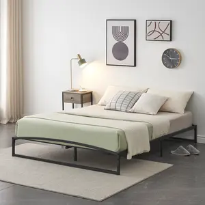 Sturdy & Low Profile Bed Frame – Metal Platform – Heavy Duty Steel Slats – No Box Spring Needed – Easy Assembly – Mattress Foundation for Bedroom Furniture