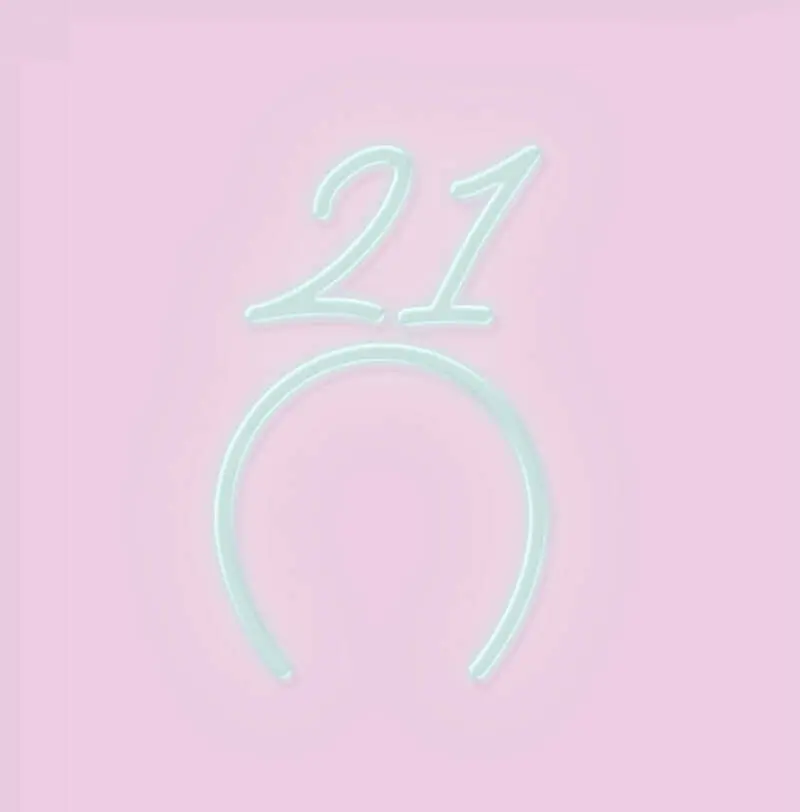 21 BDAY Neon Headband