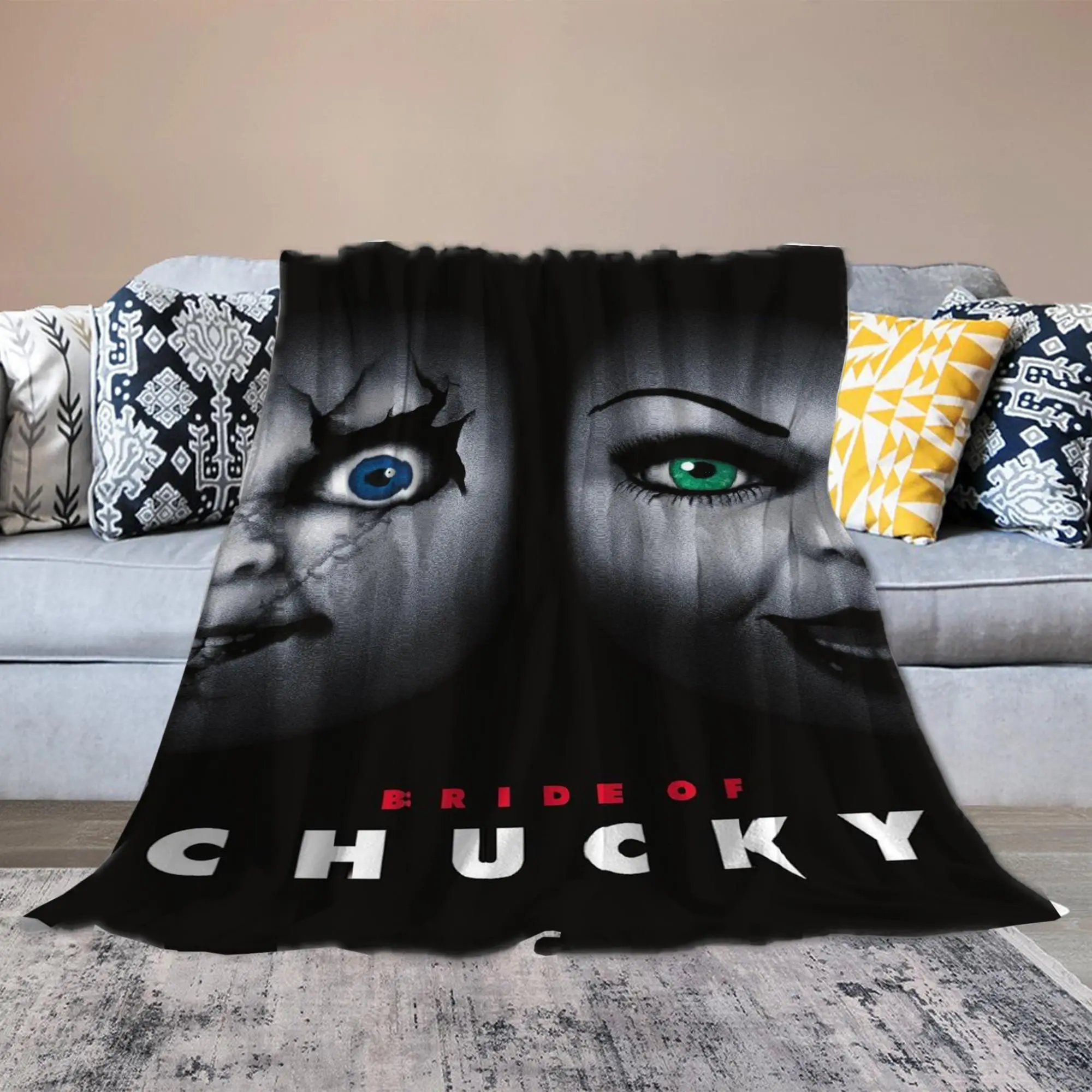 Chucky Ultra Soft Flannel Fleece Blanket | Cozy Lightweight Throw Blanket for Couch, Sofa, Bed & Travel a-201