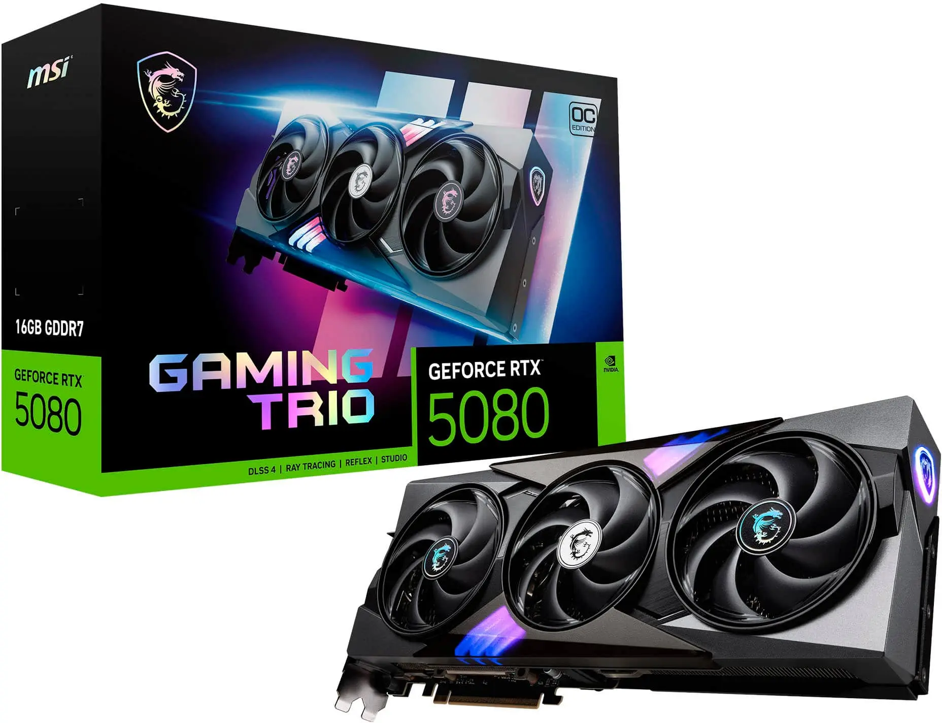 NVIDIA GeForce RTX 5080 16G GAMING TRIO OC 16GB GDDR7 PCI Express Gen 5 Graphics Card