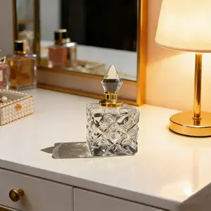 Portable Refillable Empty Perfume Bottle with Dropper ✨ Clear Glass Essential Oil Container | Travel Scent Pump Case for Women | Vanity Decor & Gifts for Birthday Mother's Day Anniversary