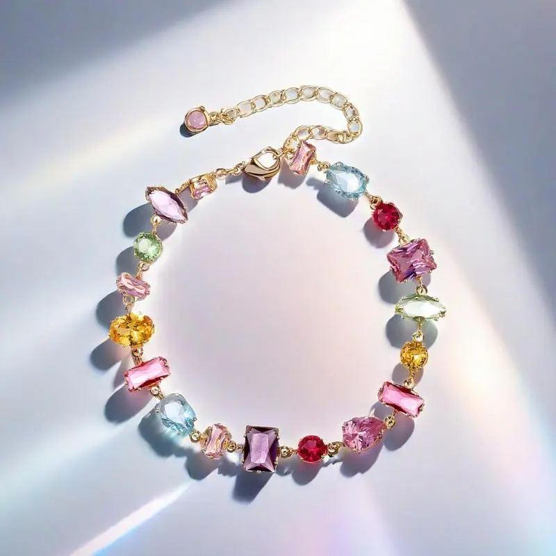 Dopamine Candy Bracelet for Women 18K Gold Plated Mood Boosting Jewelry Y2K Energy Beaded Bracelet Thoughtful Gift for Girlfriend BFF Her Jewelry valentines gifts for gf gifts for bestfriend Colorful bracelet