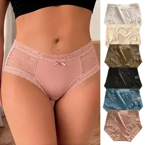 Women's lace bow panties available in packs of 6, 12, and18. Featuring a low-rise cut, they are made of sexy, skin-friendly and highly stretchy mesh fabric. The collection also includes luxurious and elegant women's boy shorts as well as mid-rise