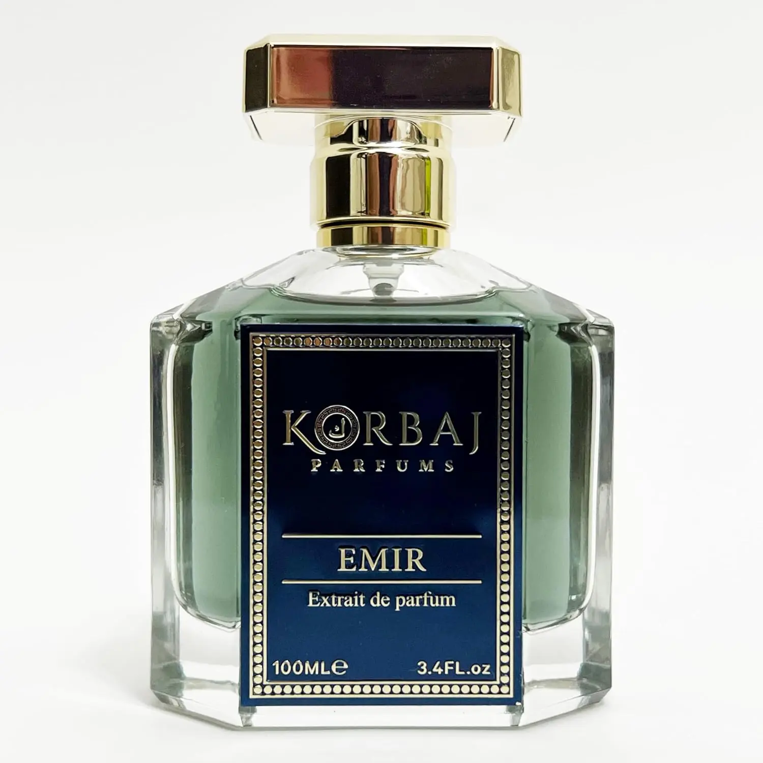 KORBAJ PARFUMS Emir Extrait de Parfum, Oriental Unisex Fragrance with Fresh Sicilian Orange, Amber & White Musk Notes, Long-Lasting Signature Scent, 100ml, Vanilla, Liquid