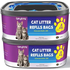 Cat Litter Refill Bags Jumbo 28FT 2Pack Cartridges Compatible with Litter Genie Refill Standard Plus Style Pail Up to 8 Months Superior Odor Control (NOT Compatible with XL)