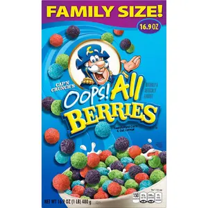 Crunch Cereal, Oops All Berries, 16.9oz Box (Packaging May Vary)