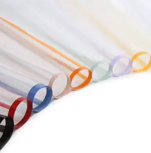 Colored Border Transparent Floral Wrapping Paper