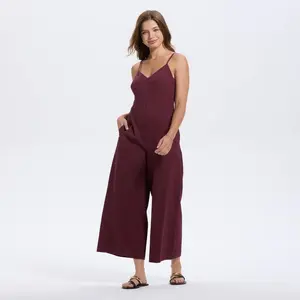 Women's Wide Leg Jumpsuit - A New Day Mauve S