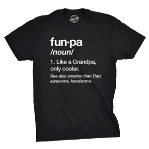 Mens Funpa Definition T shirt Funny Grandpa Gift Fathers Day Papa Graphic Tee Mens Funny T Shirts Cool Vintage Fashion T-Shirt Gift Classic Menswear Dad Joke Apparel for Men Funny Grandpa Short Sleeve Novelty Black -