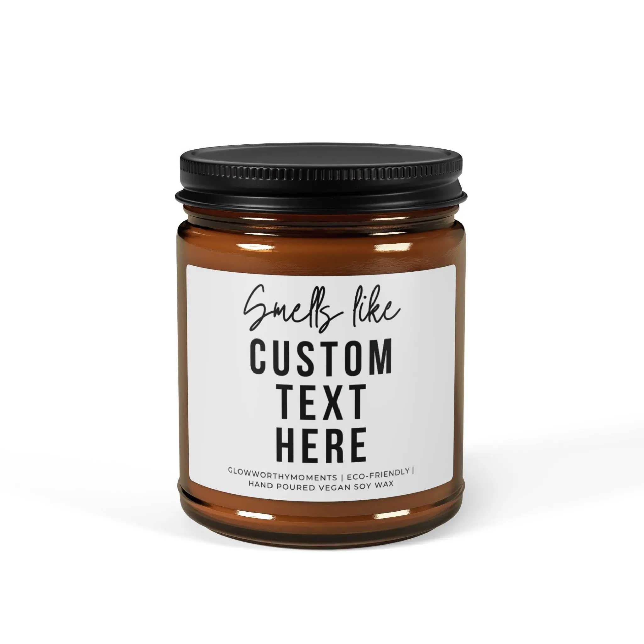Custom Text 9oz Small Candle - Personalized First Responder Gift Non-Toxic 4oz Mini or 9oz Small Natural Soy Wax Eco-Friendly Gift-Ready candles