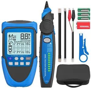 Network Cable Tester, PoE Cable Tester for CAT5, CAT5e, CAT 6, CAT 7 CAT 8, RJ45, Multifunction Over Ethernet Tester, Cable Voltage Tester Line Location Cable, Wire Tracker